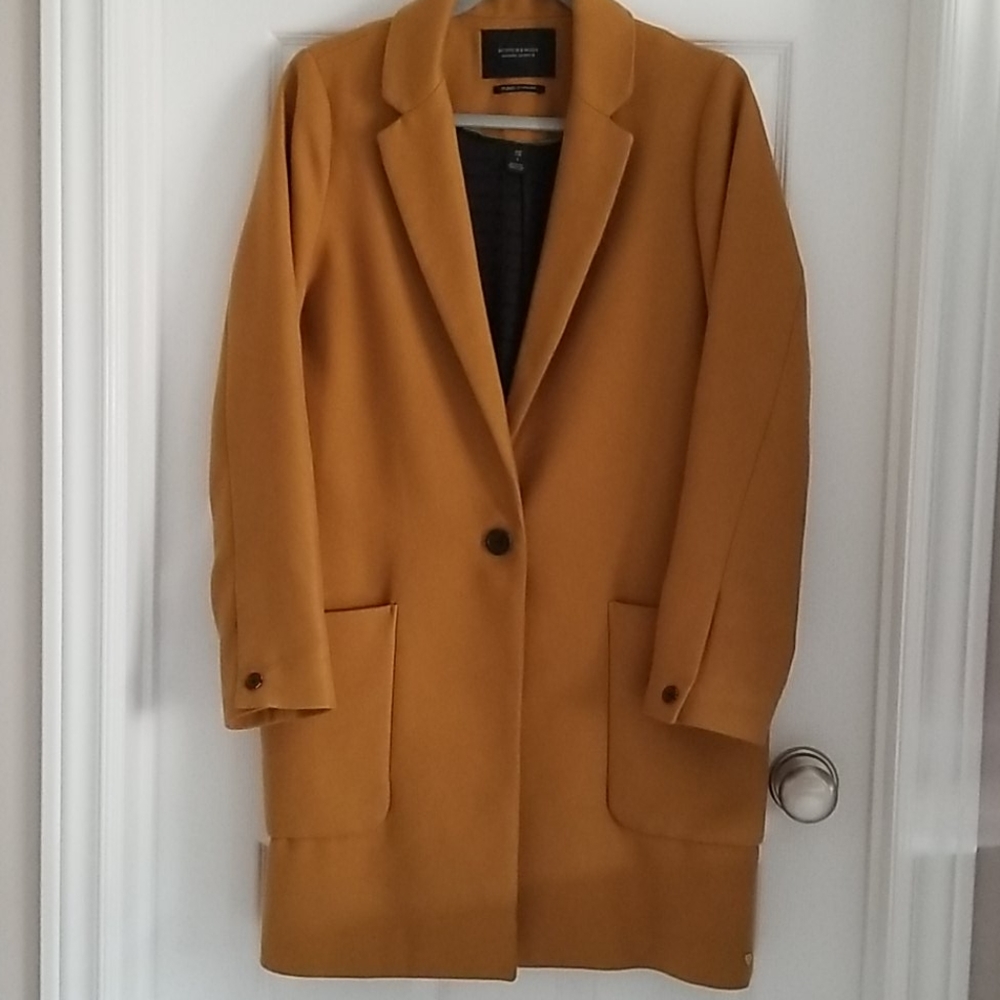 Scotch & Soda Mustard Yellow Pea Coat